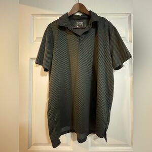 STYLUS Black Striped Men's Polo Shirt